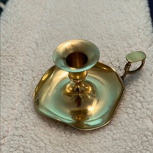 Elegant Gold Brass Candle Holder